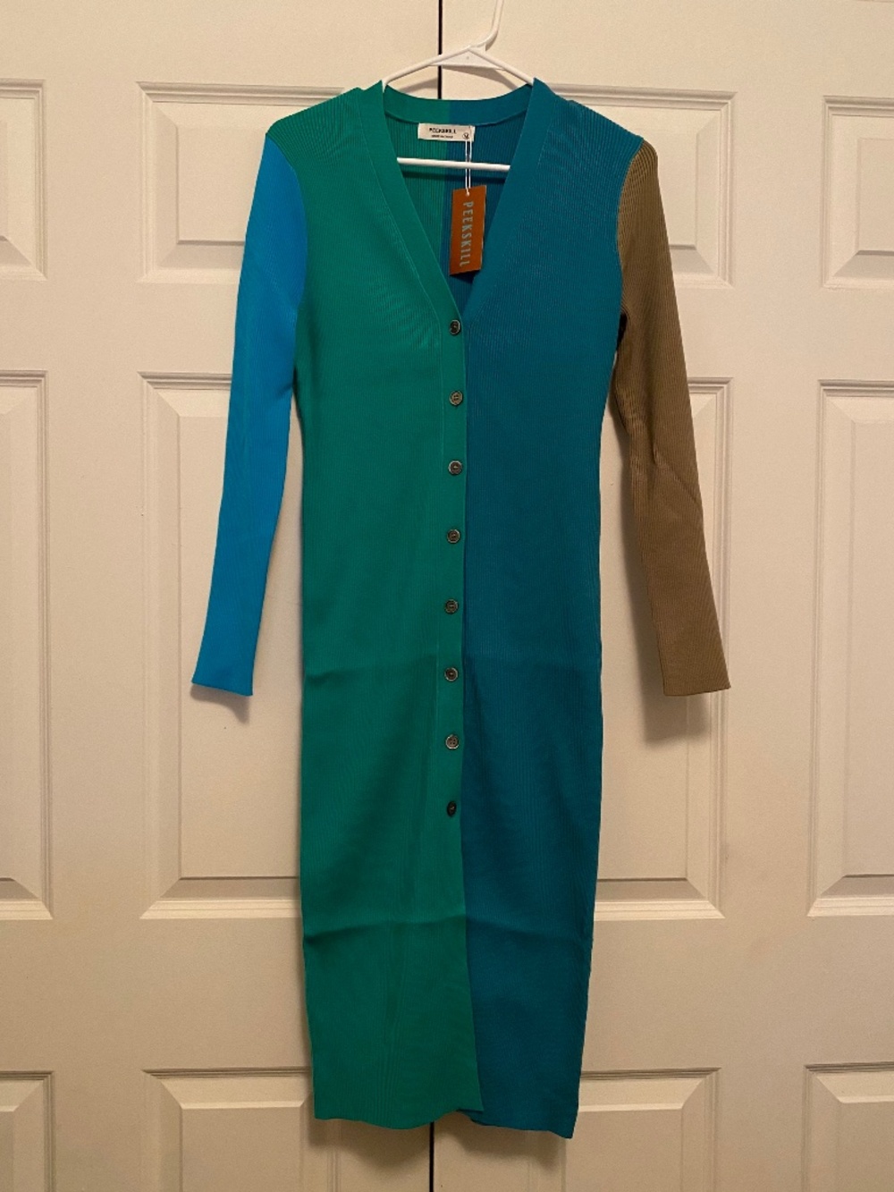 NWT Peekskill Color Block Ribbed Midi Dress